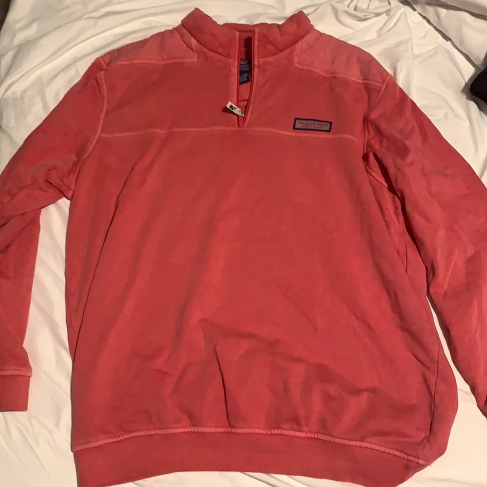 Vineyard vines quarter zip rare salmon color men L